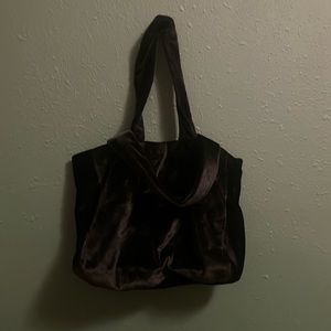 black faux fur bag/purse